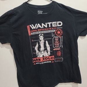 XL star wars ham solo wanted t-shirt